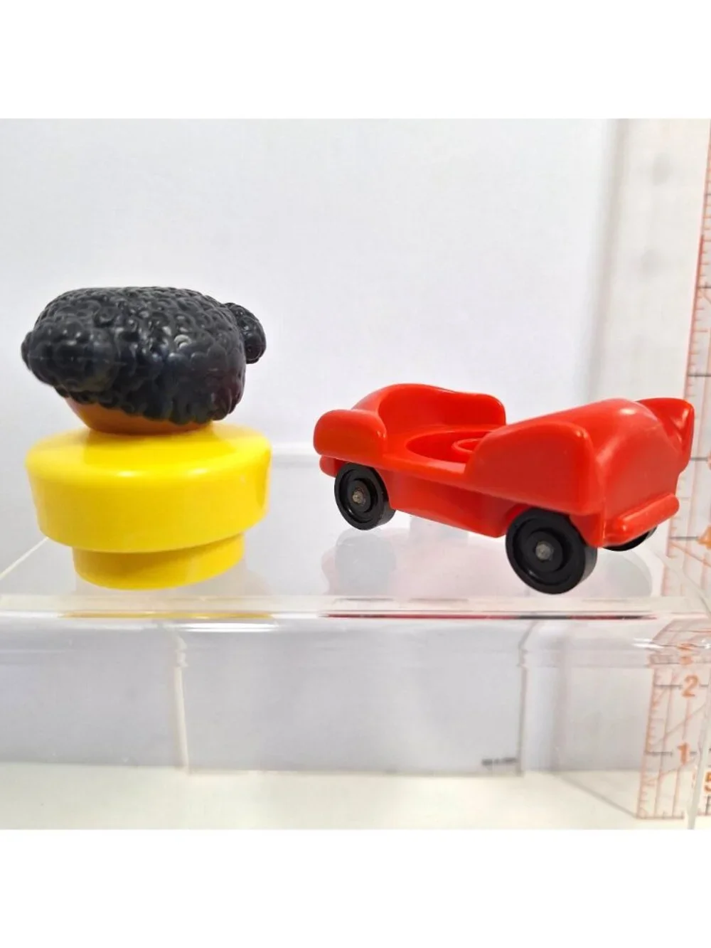 Chunky Little People African American Girl 1990 Red Black Car 1993 Vintage - Picture 10 of 11